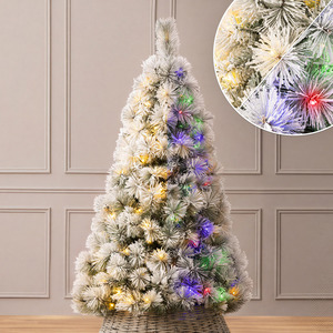Christow Pre-Lit Valmorel Flocked Christmas Tree 5ft8ft