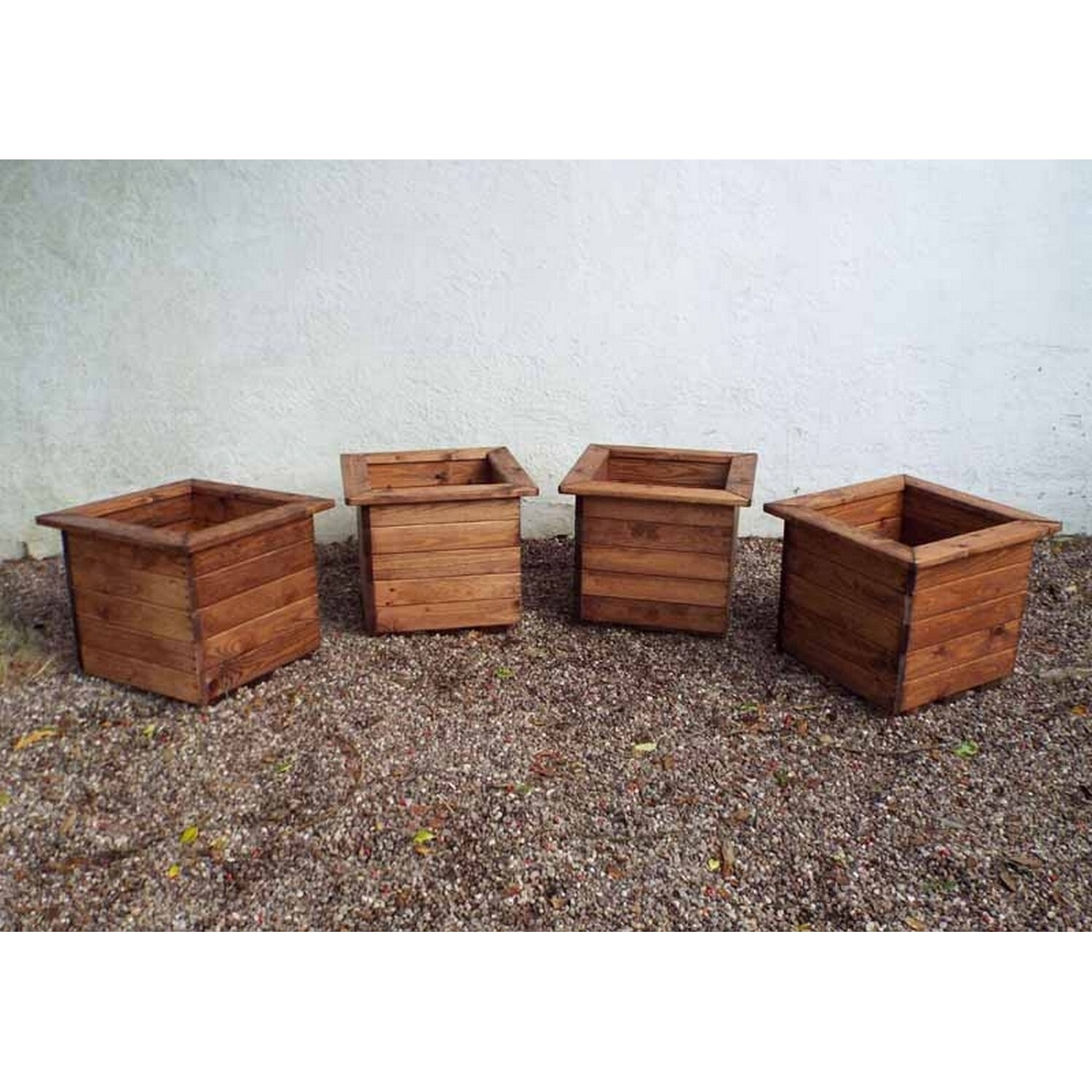 Charles Taylor 4Pc Large Square Planter - Natural Brown - Image 3