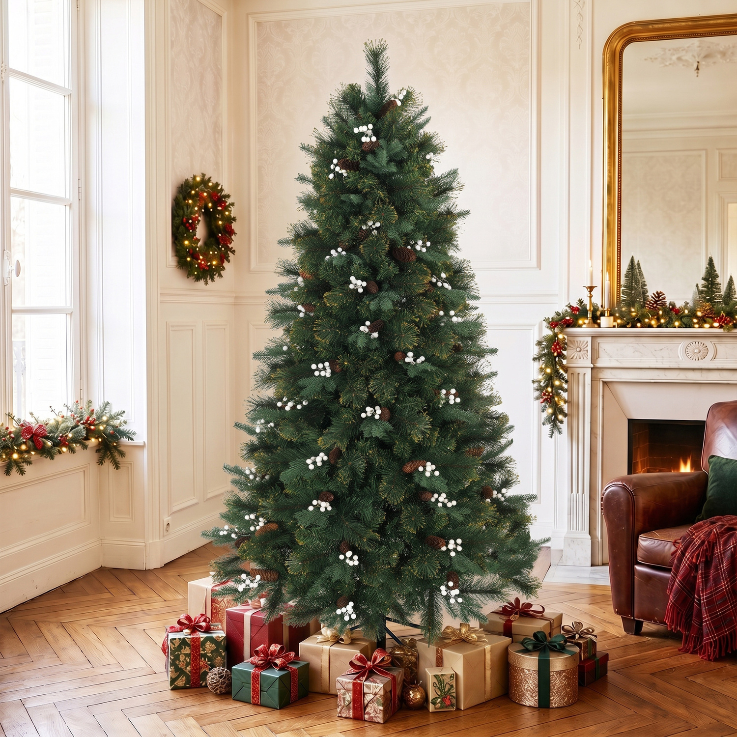 Homcom 6Ft Artificial Christmas Tree With 716 Branch Tips For Holiday Decor - Image 7