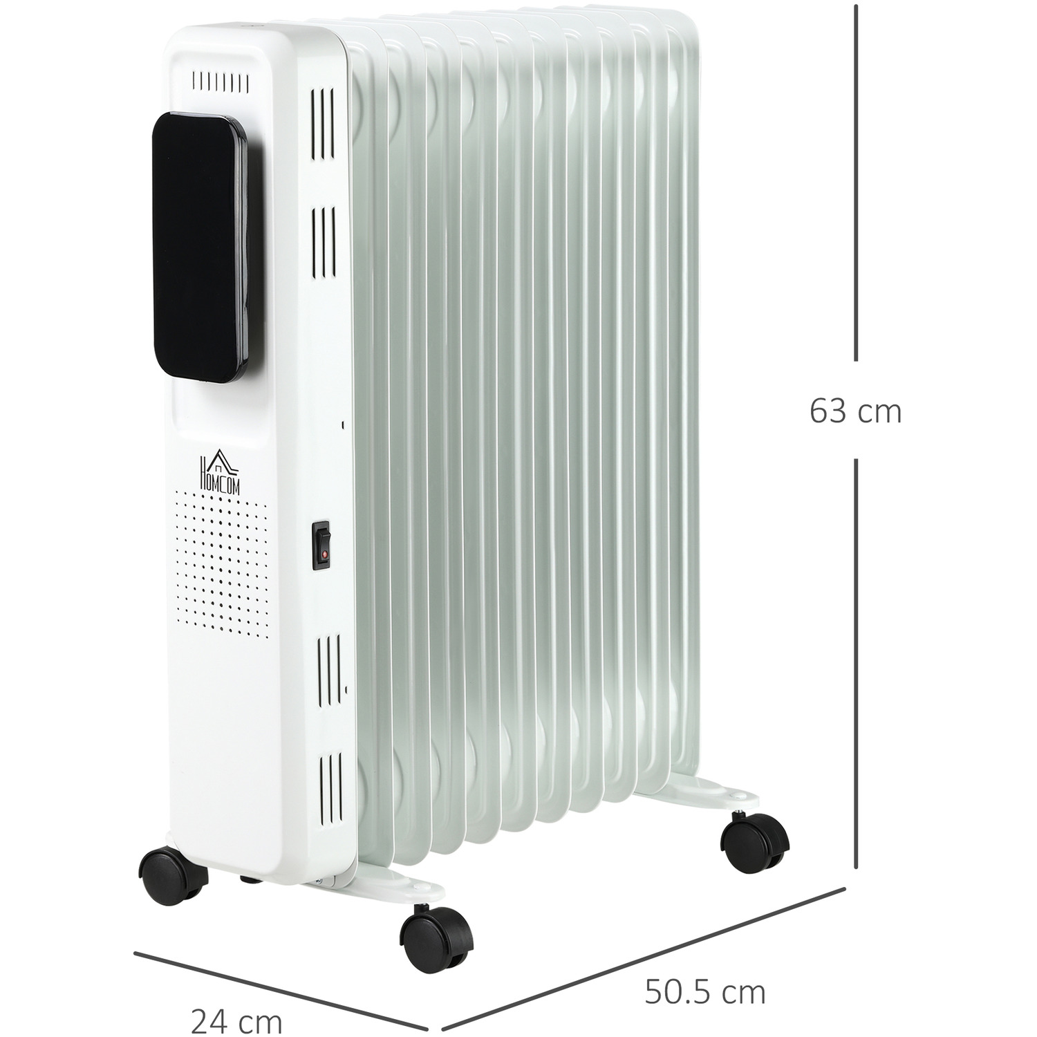 2720W Oil Filled Radiator 11 Fin Portable Electric Heater