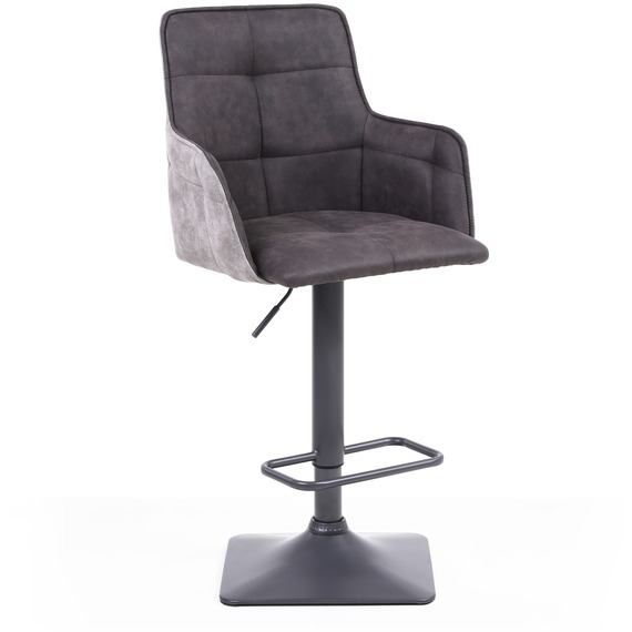 Pair of Orion Suede Effect Dark Grey Bar Stools