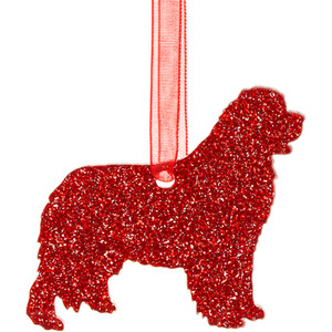 Glitter Newfoundland Christmas Decoration