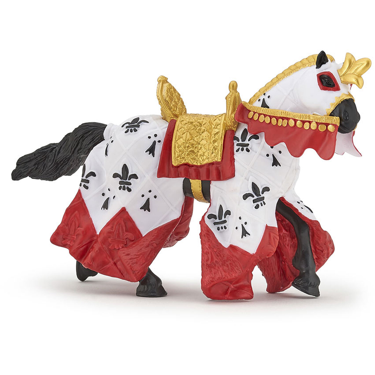 Image of PAPO Fantasy World Red King Arthur Horse Toy Figure - Black