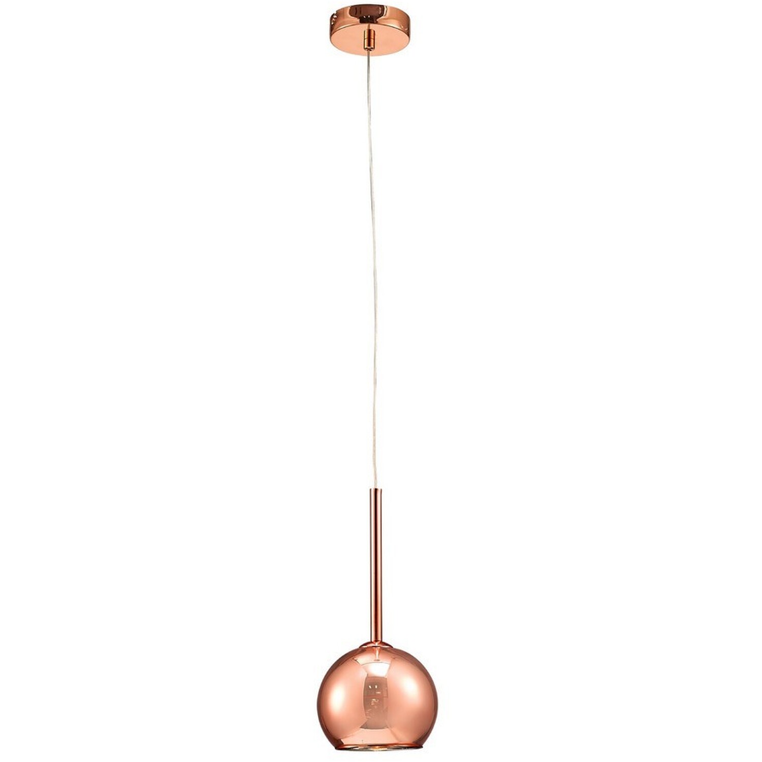 Inspired Regina Dome Ceiling Pendant G9 Bronze, Bronze Glass - Copper