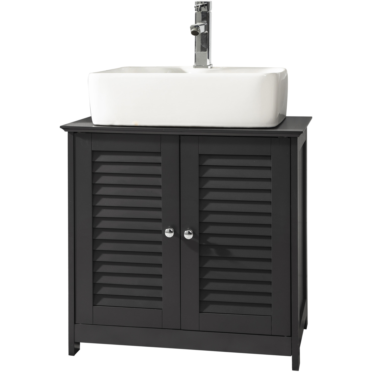 Under Sink Cupboard Bathroom Cabinet - Dark Grey 58cm 1