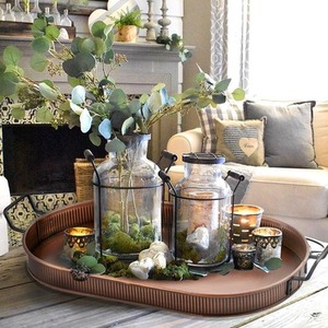 The Mia Copper Oval Serving Tray - Copper