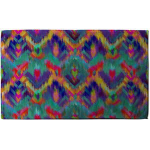 Abstract Ethnic Ikat Pattern Stylish KitchenTowel