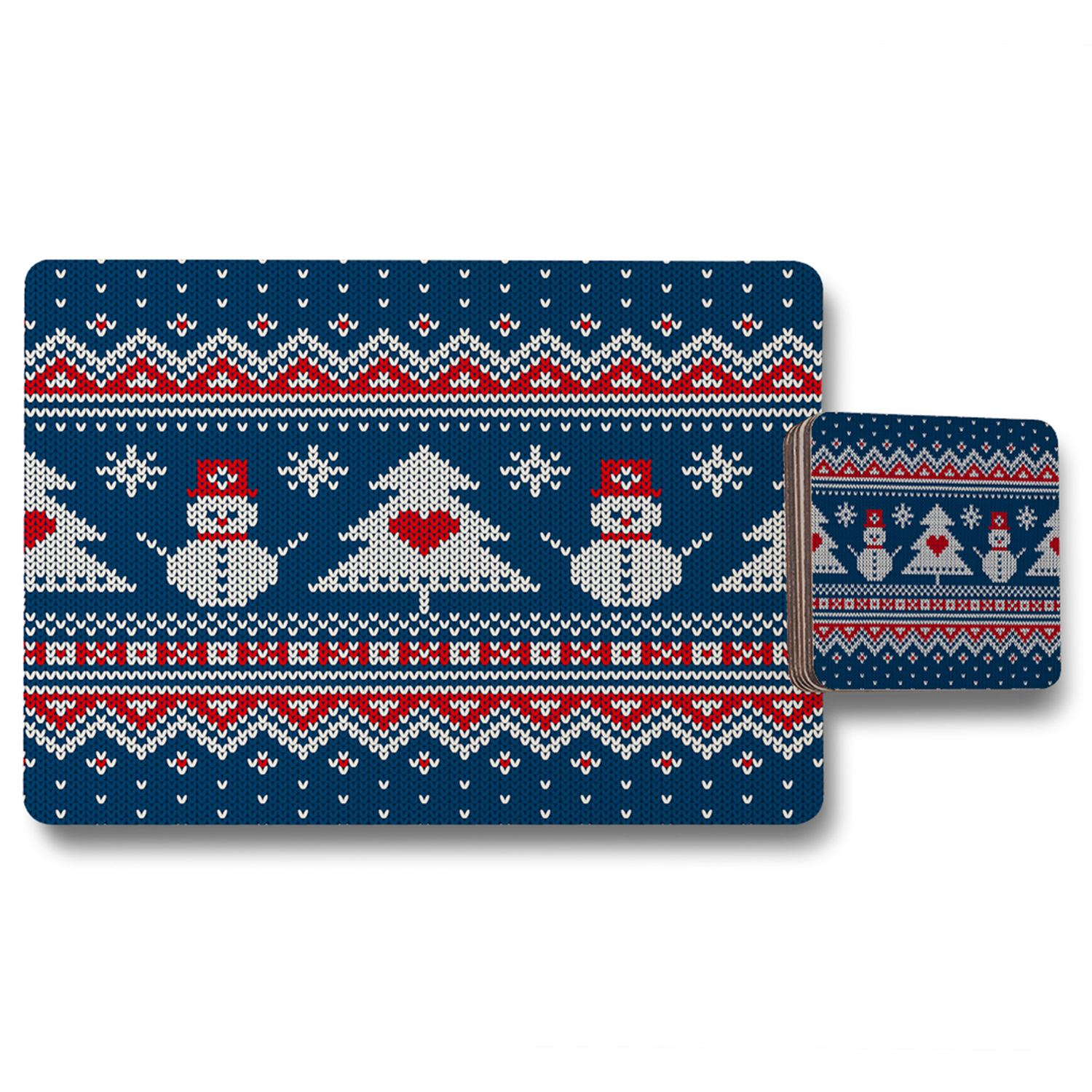 Image of Winter Holiday Sweater Design Dining Placemat&hellip;
