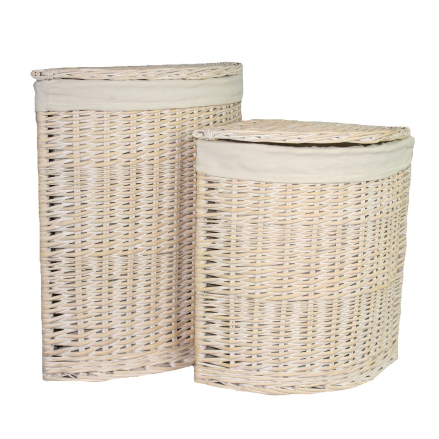 Tall Whitewash Basket