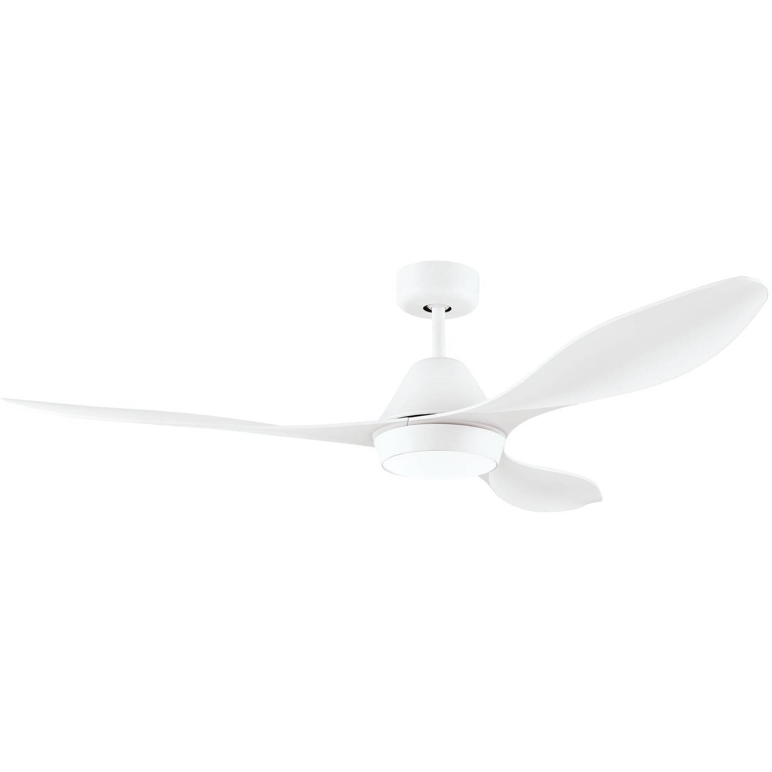 Eglo Antibes White Metal 5 Speed Lit Ceiling Fan, Bulb Included, (D) 132cm - white thumbnail