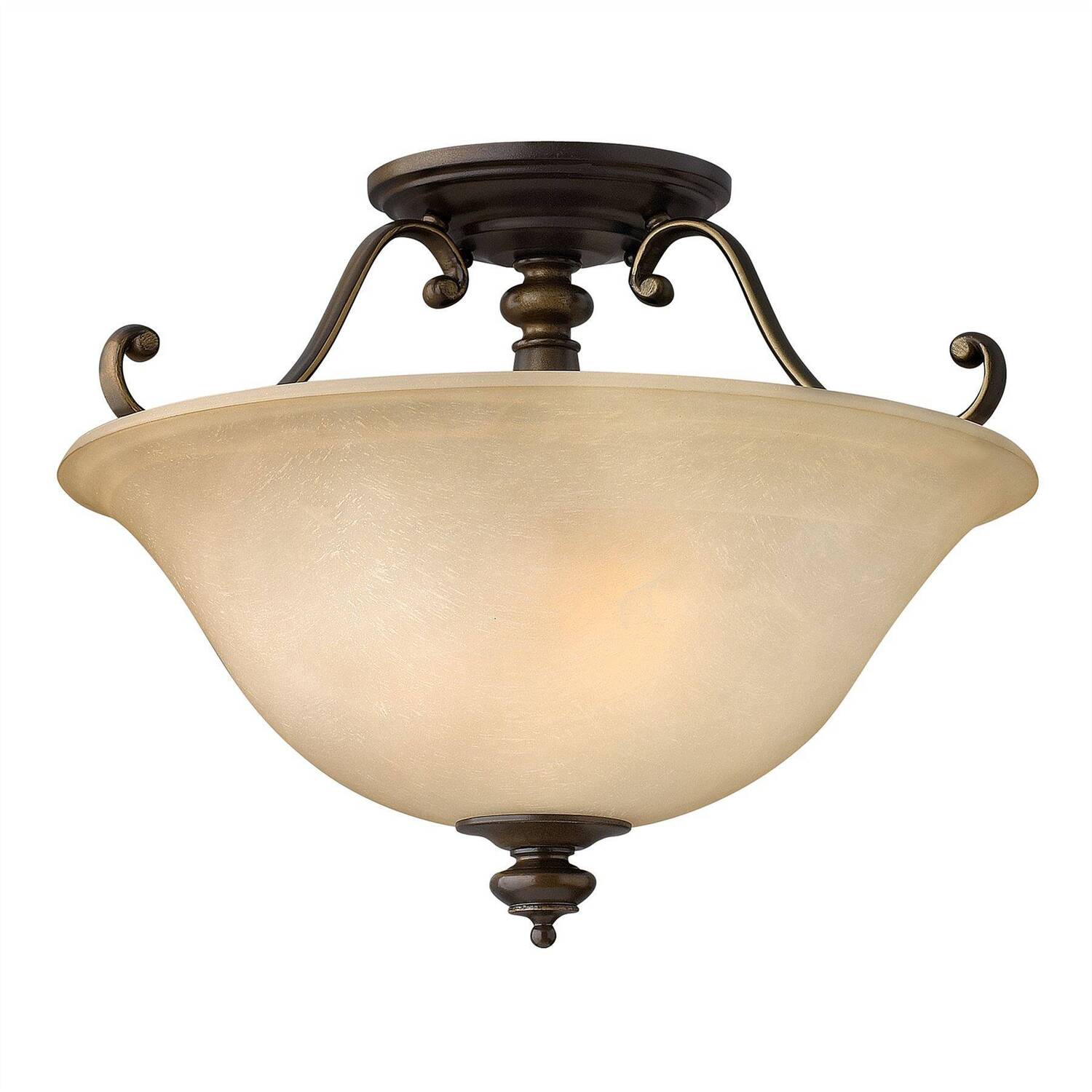 Dunhill 2 Light Semi Flush Ceiling Light Royal Bronze, E27 - Royal Bronze