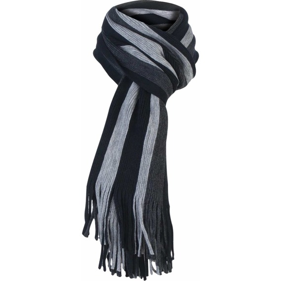 Mens Italian Inspired Warm Knitted Striped Winter Scarf