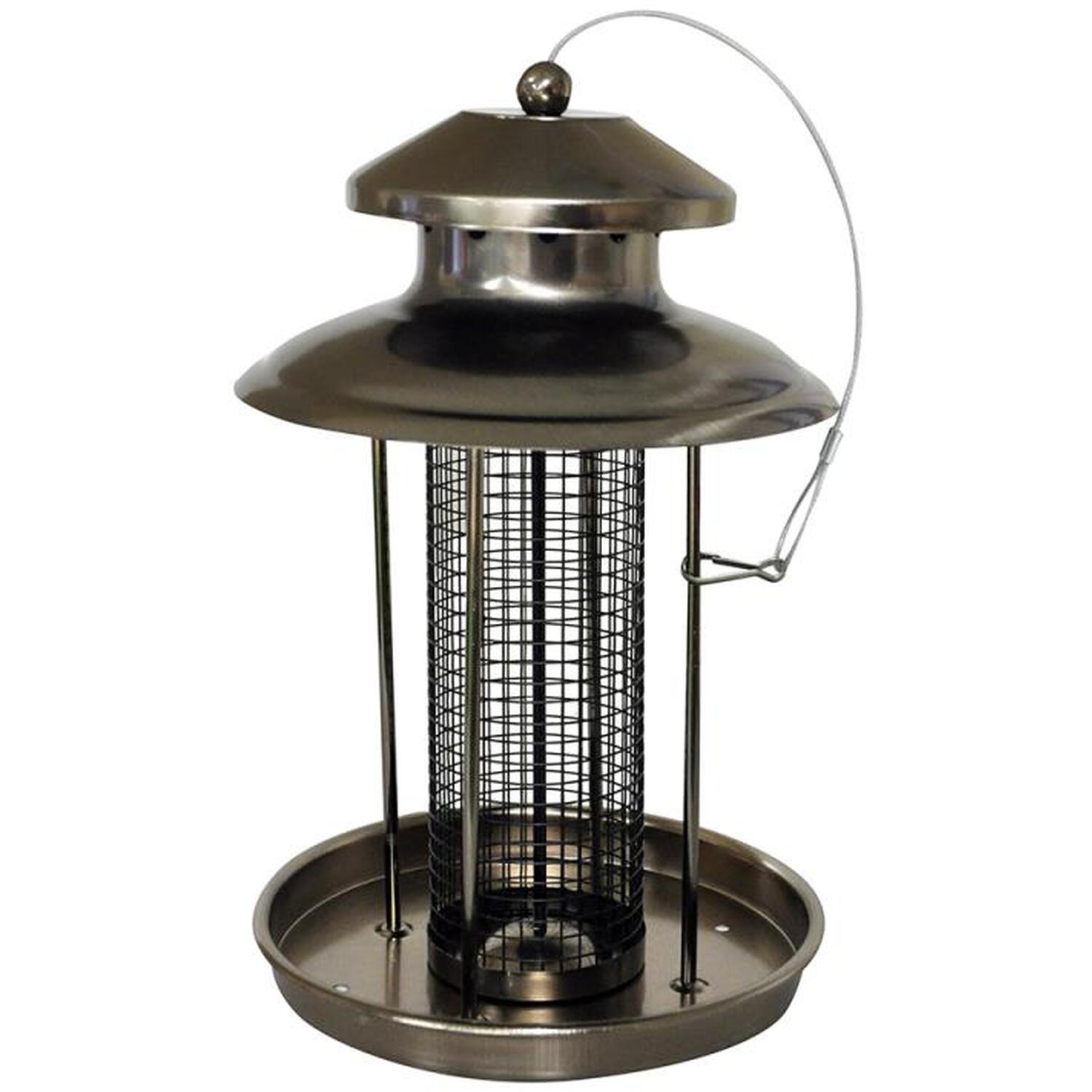 Image of Deluxe Pewter Effect Hanging Lantern Style&hellip;