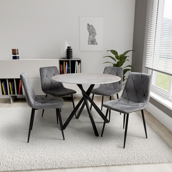 Avesta with 4 Vernon Dining Set