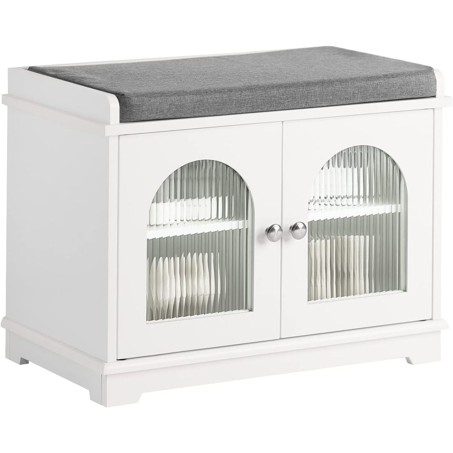SoBuy - Attractive Shoe Bench - White thumbnail
