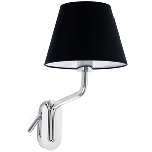 Eterna Right Chrome Black Shade Table Lamp Reading Light