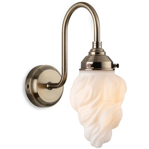 Flame Wall Light Antique Brass IP44