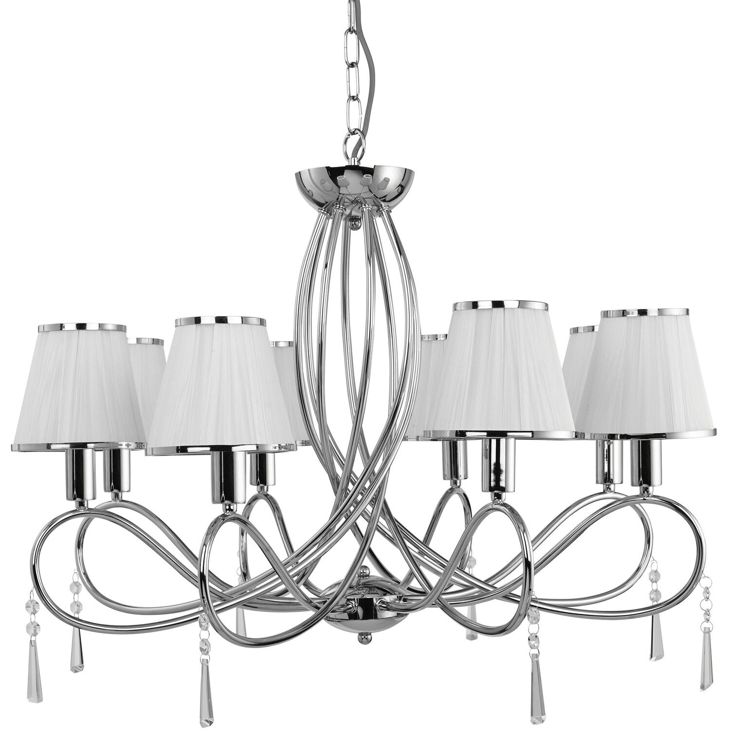 Lighting Collection - Pallas Chrome 8Lt Pendant - Chrome thumbnail