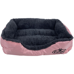 Faux Fur Dog Bed in PinkGrey S