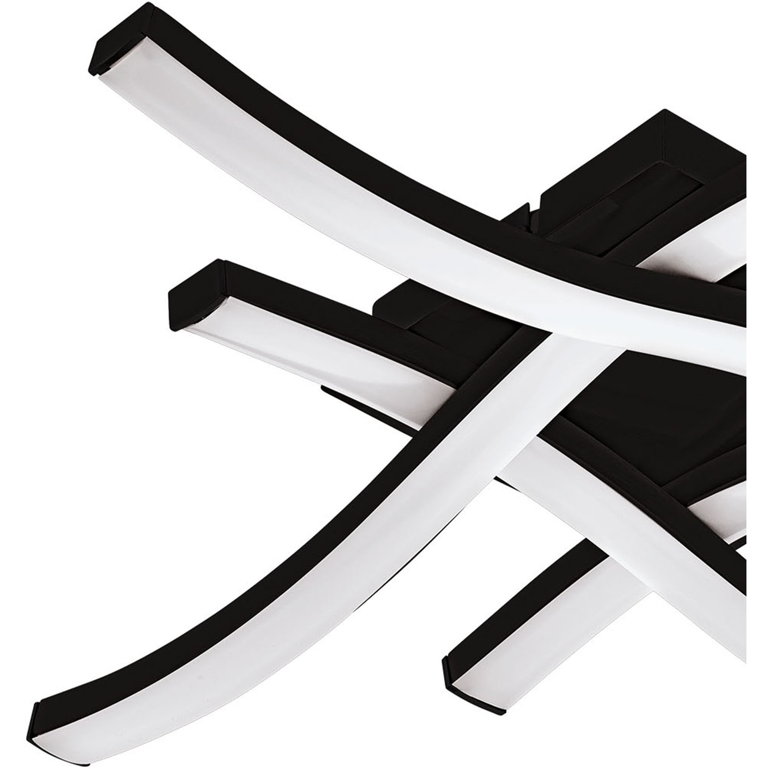 Eglo Basic Cabezas-e Black Steel Plastic 4 Flame Wall Or Ceiling Light 3000k - Black