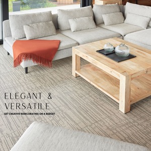 Beige / 30 Self Adhesive Vinyl Floor Tiles Faux Carpet Effect shot 5724648
