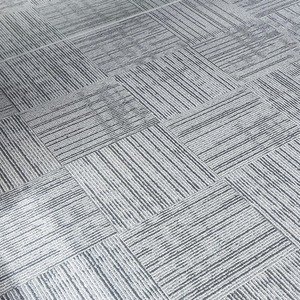 Grey / 40 Self Adhesive Vinyl Floor Tiles Faux Carpet Effect shot 5729987