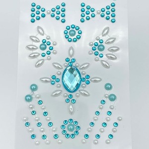 Light Blue Teardrop Gems and Pearls