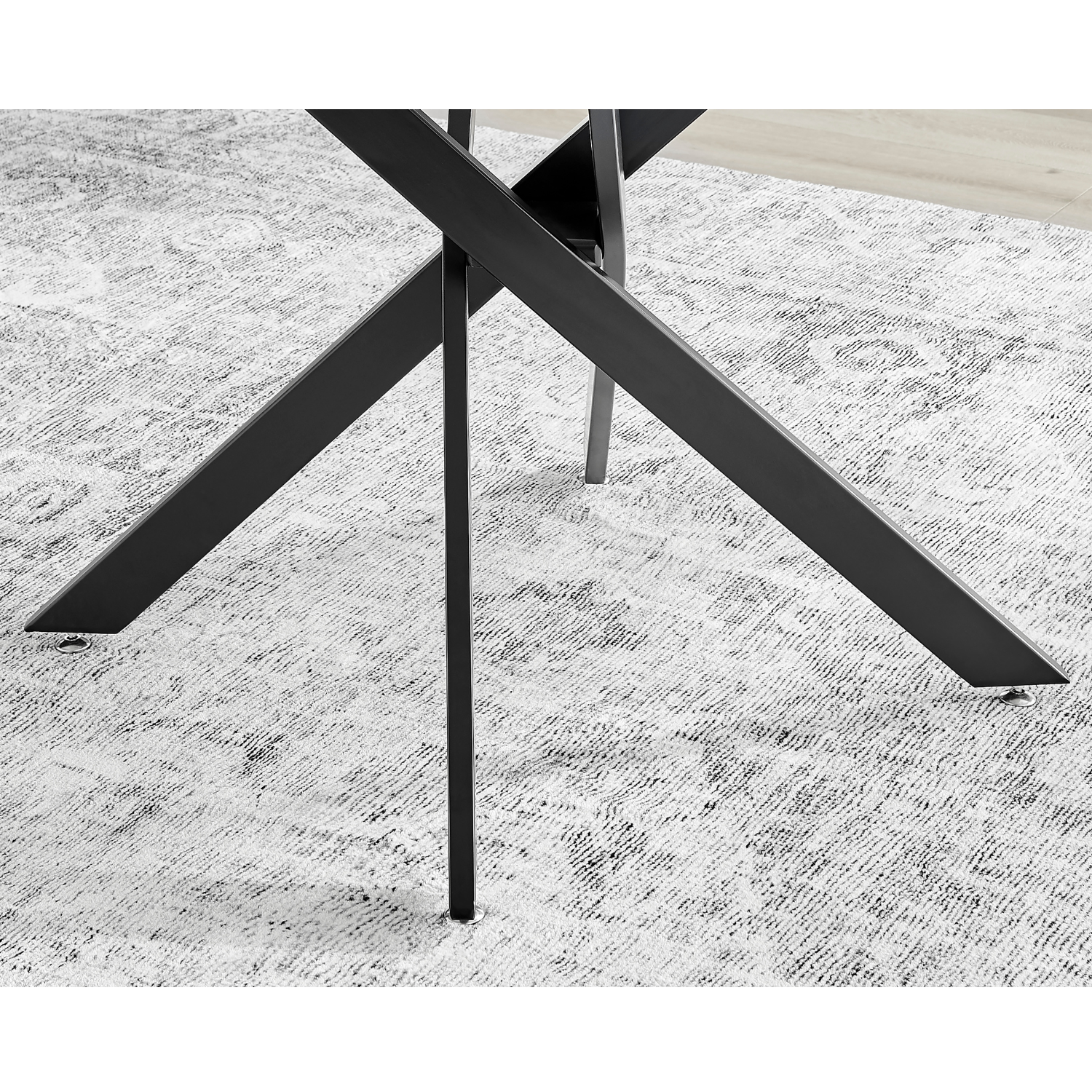Novara White Gloss Black Leg 120cm Round Dining Table And 4 Velvet Milan Chairs - Navy