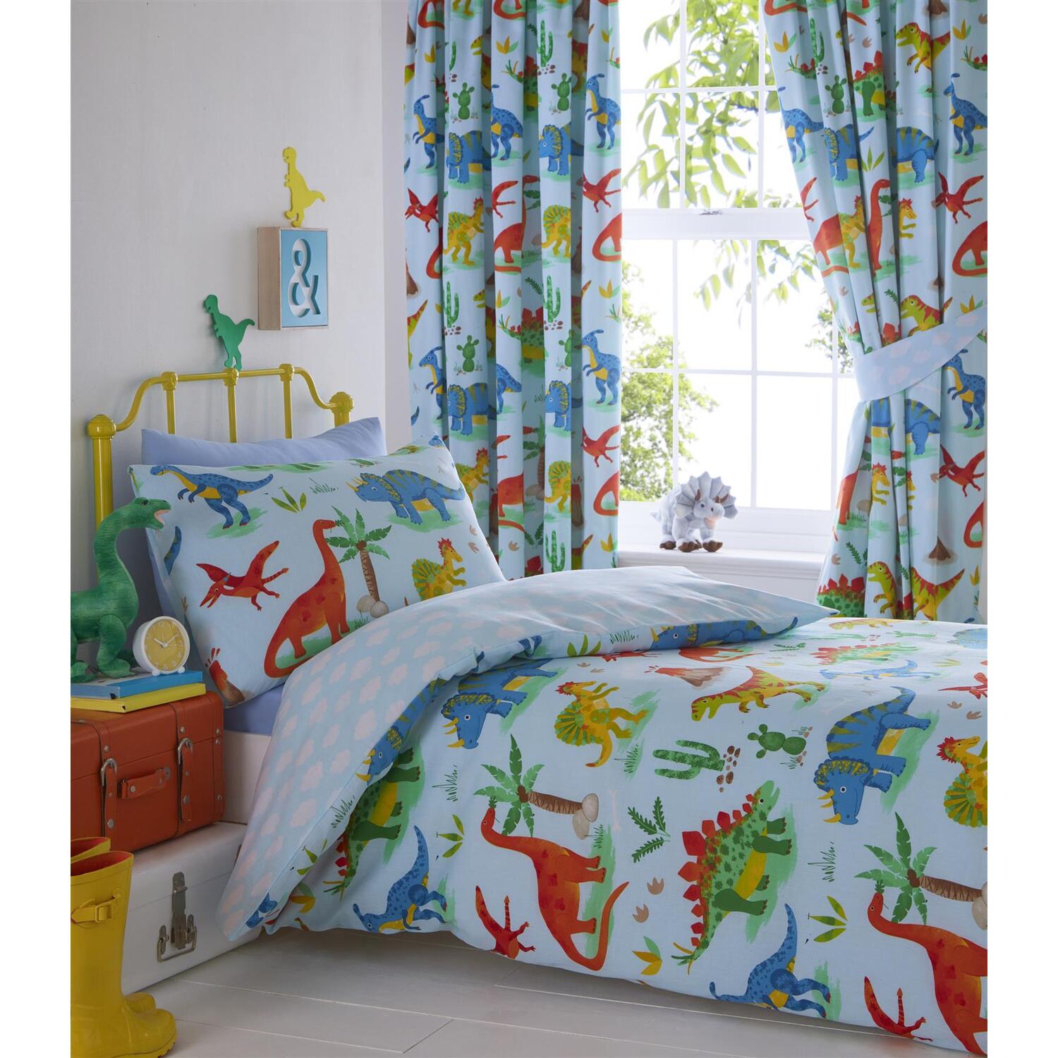 Dinosaurs Duvet Cover Set - Blue Single