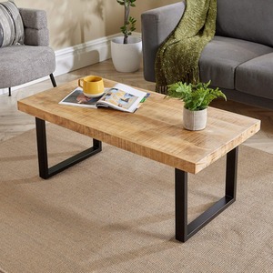 Home Source Cortez Mango Wood Rectangular Coffee Table