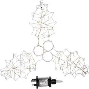 Christmas Holly Silhouette with Berries Decoration