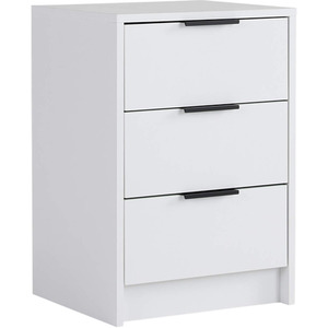 White Home Source Phoenix 3 Drawer Bedside  shot 6115016