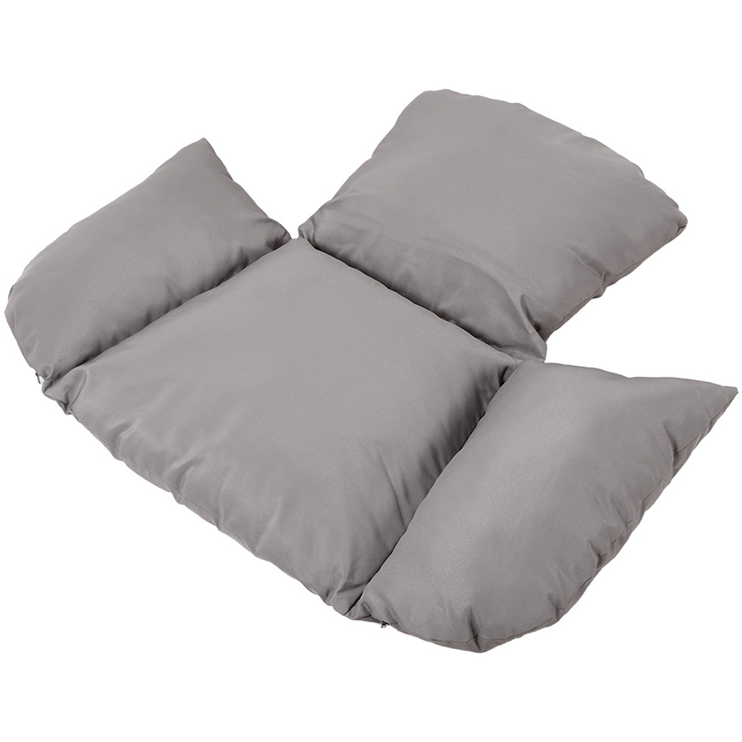 Folding Garden Hanging Egg Chair With Cushion - Grey