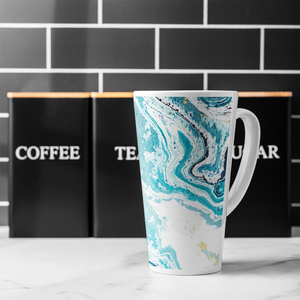 Blue Marble Latte Mug