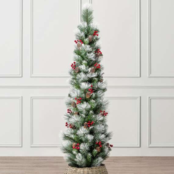 Pencil Christmas Tree with Pine Cose and Berries