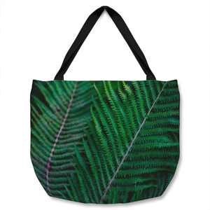 Green leaves, abstract flora texture Designer Tote bag
