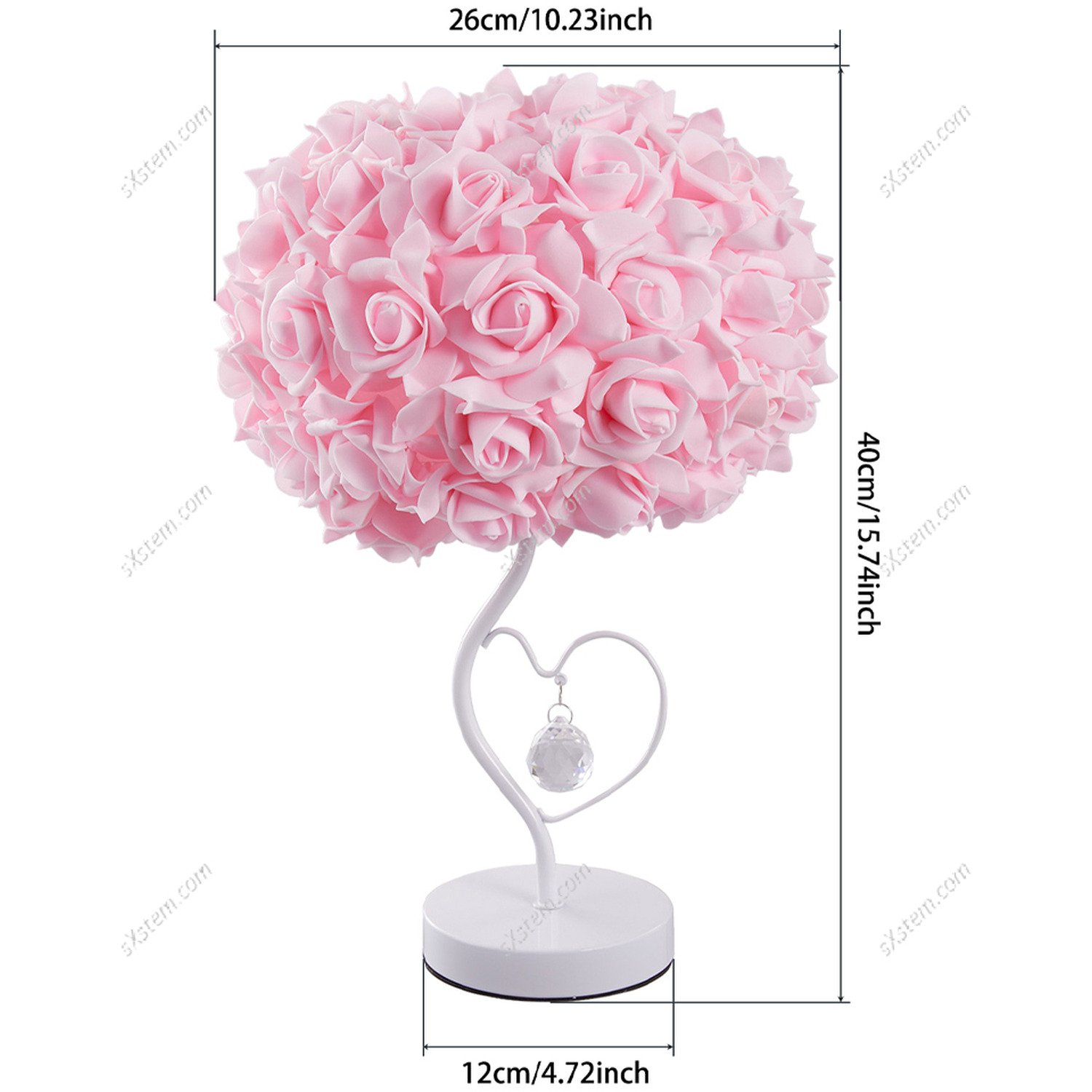 Bedside Atmosphere Rose Flower Table Lamp - Pink