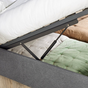 Grey / Double Home Source Endura End Lift Ottoman Grey Fabric Bedframe shot 6618970