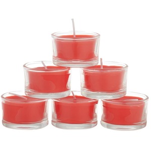 6-Piece Glass Cup Scented Candle Set