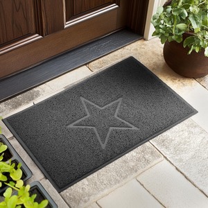 Star Embossed PVC Spaghetti Coil Doormat