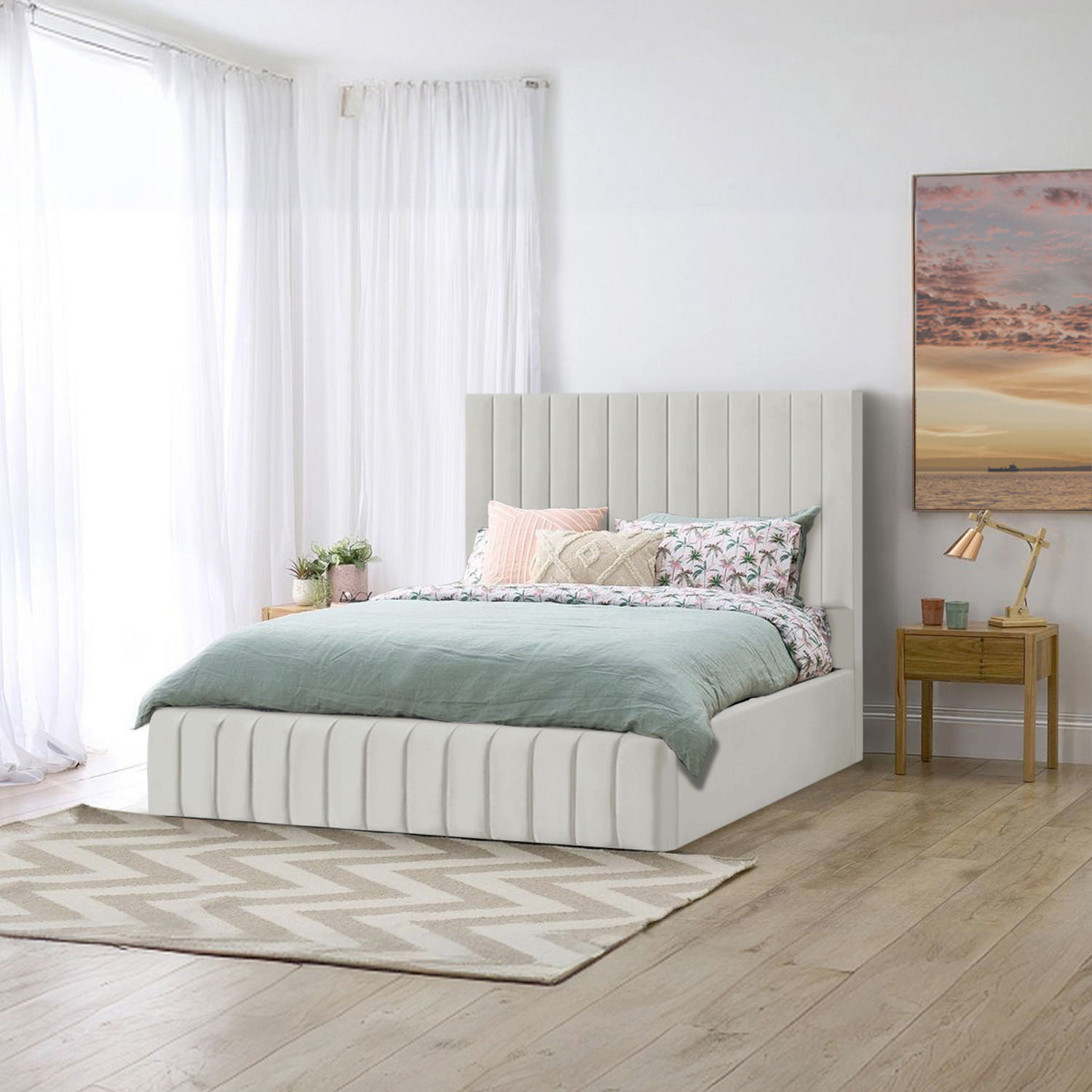 Emiliya Bed Frame - Silver Superking