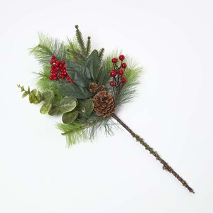 Artificial Bouquet Winter Woodland and Eucalyptus Single Stem