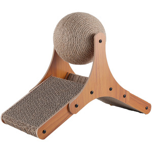 Bridge-Style Cat Scratcher with Large Sisal Ball