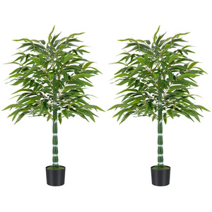 Set of 2 Faux Bamboo Plant