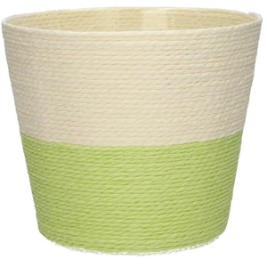 Two Tone Handmade Rope Basket Planter - H16cm