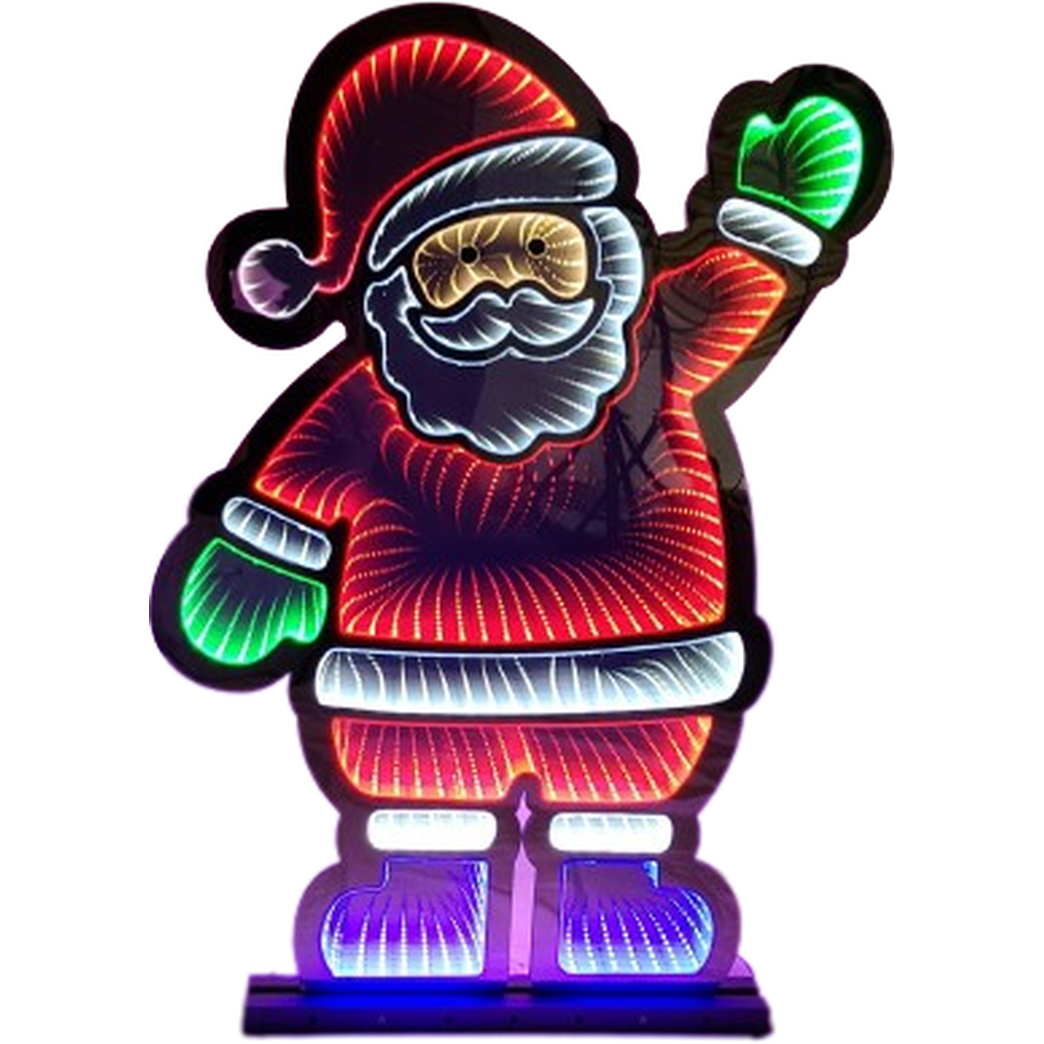 74cm LED Infinity Standing Santa Christmas Decoration
