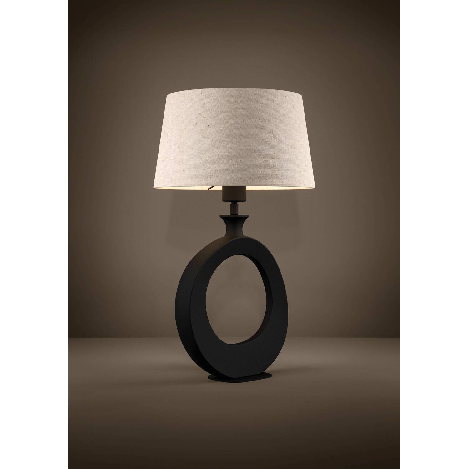 Image of EGLO Diezma Black and Natural-Coloured Table&hellip;