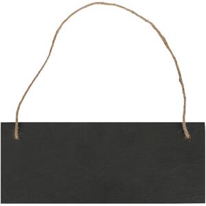 Rectangle Slate Memo Board with Rope - 25cm x 10cm