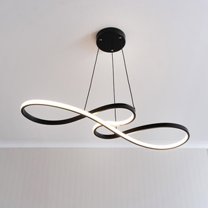 Infinity Loop Drop Bar Integrated LED Ceiling Pendant Light Fitting