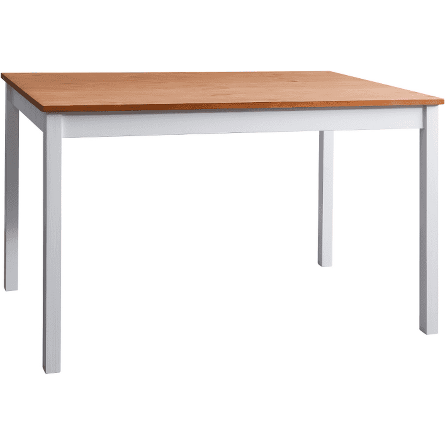 Annika Dining Table With 2 Benches Dining Set In Pine And White - White And Pine